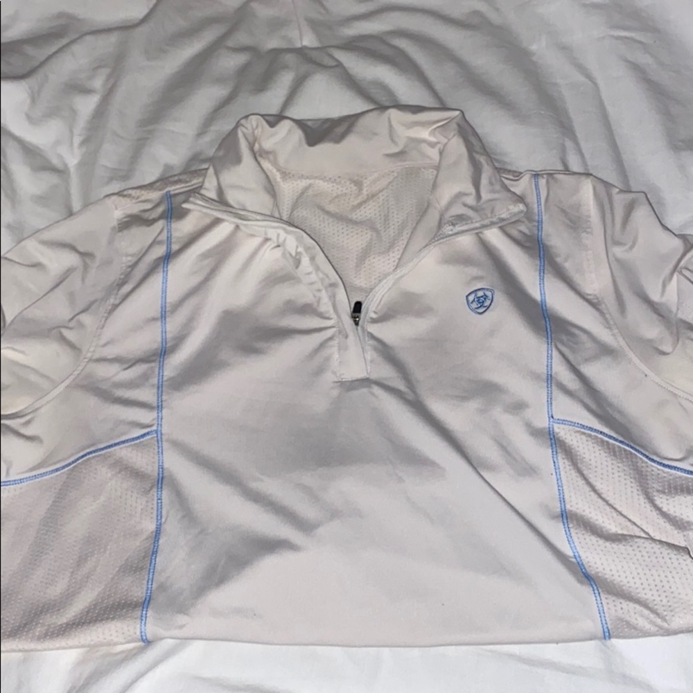 Ariat white short sleeve riding shirt